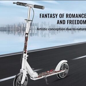 White and Black Scooter